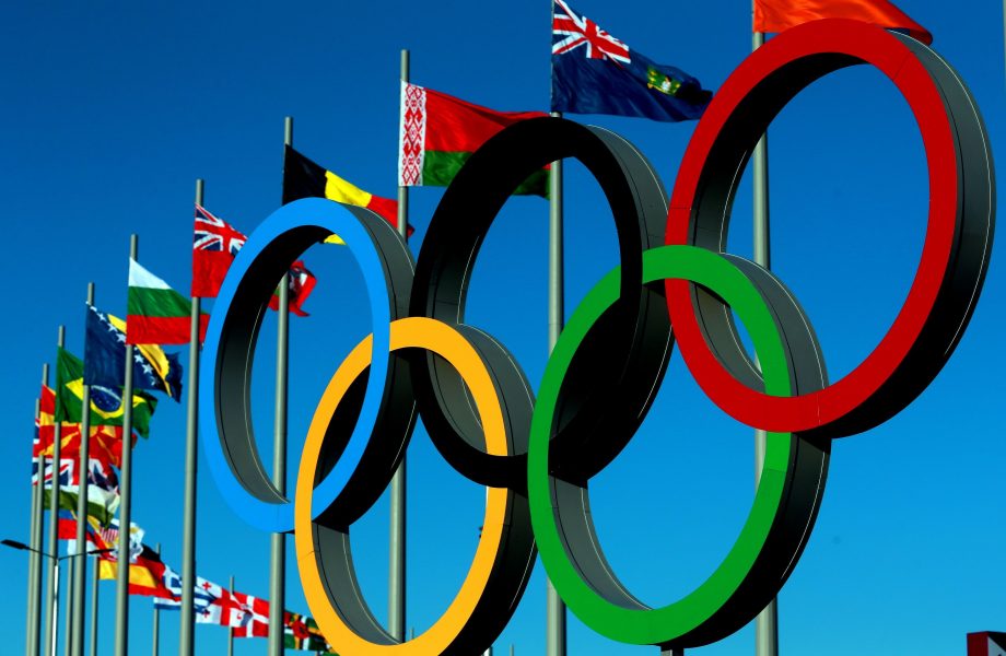 The Olympic Rings stand in front of the flags of Nations in the Olympic Park in Sochi.. Picture date: Monday February 3, 2014. See PA story OLYMPICS Sochi. Photo credit should read: David Davies/PA Wire. The Olympic Rings stand in front of the flags of Nations in the Olympic Park in Sochi.. Picture date: Monday February 3, 2014. See PA story OLYMPICS Sochi. Photo credit should read: David Davies/PA Wire.