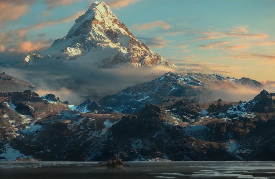 Filming location of the Lonely Mountain Filming location of the Lonely Mountain