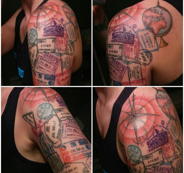 Country stamps tattoo Country stamps tattoo