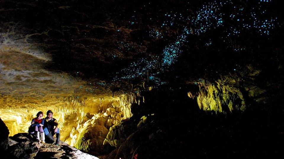 At the Waitomo glowworm caves At the Waitomo glowworm caves