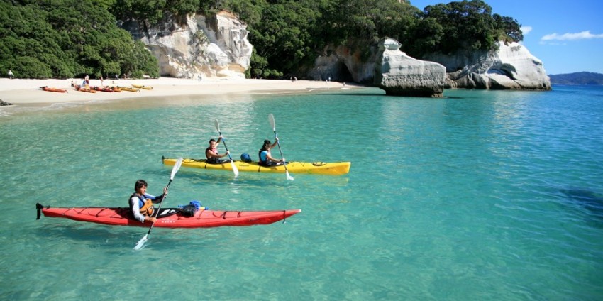 Go kayaking at the Haihei beach as a honeymoon destination in New Zealand Go kayaking at the Haihei beach as a honeymoon destination in New Zealand