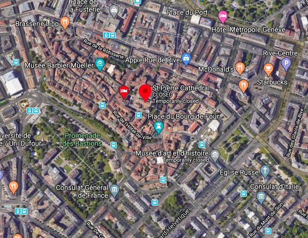 Satellite view of St.Pierre cathedral
