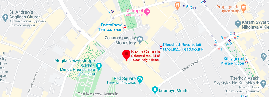 Location of the Kazhan Cathedral