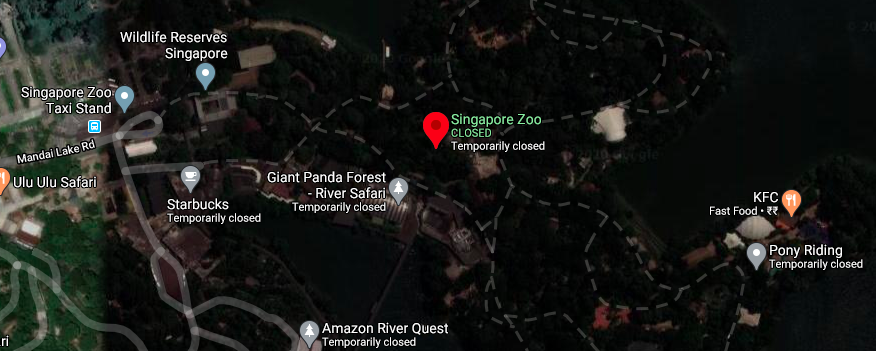 Location of the Singapore Zoo