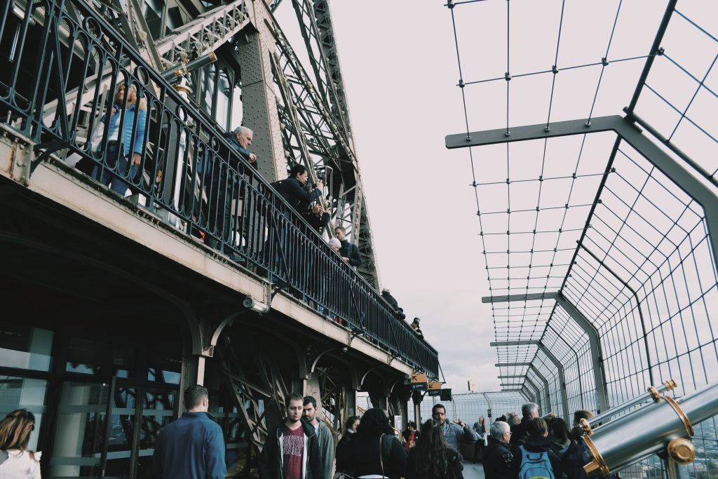 Inside one of the levels in Eiffel Tower