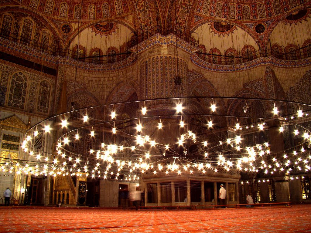 the blue mosque, chandelier, turkey mosque, mosque in istanbul