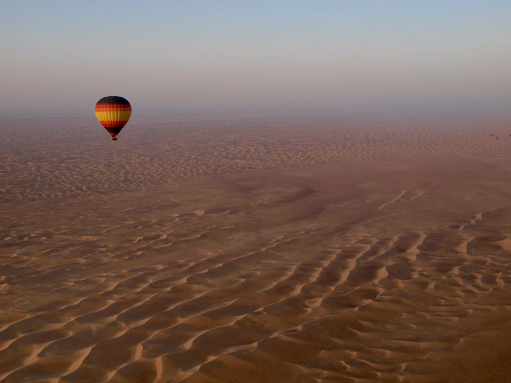 Hot air balloon in dubai.