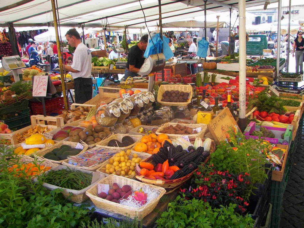 Campo de Fiori Market in Rome