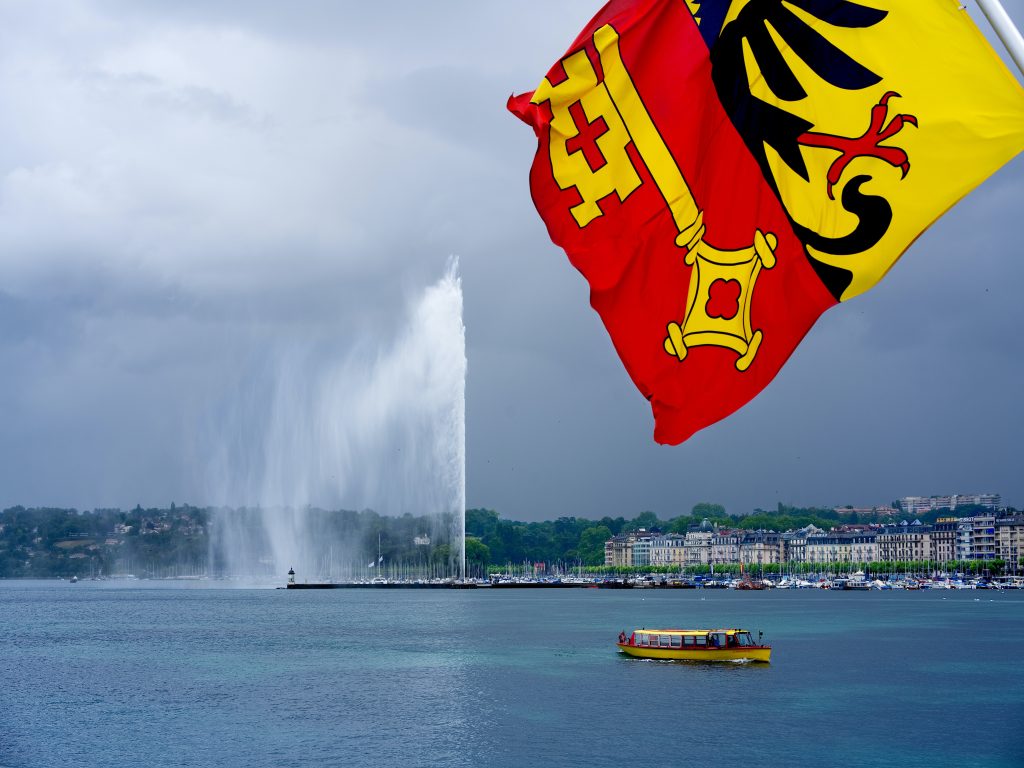 Jet d’Eau fountain in Lake Geneva