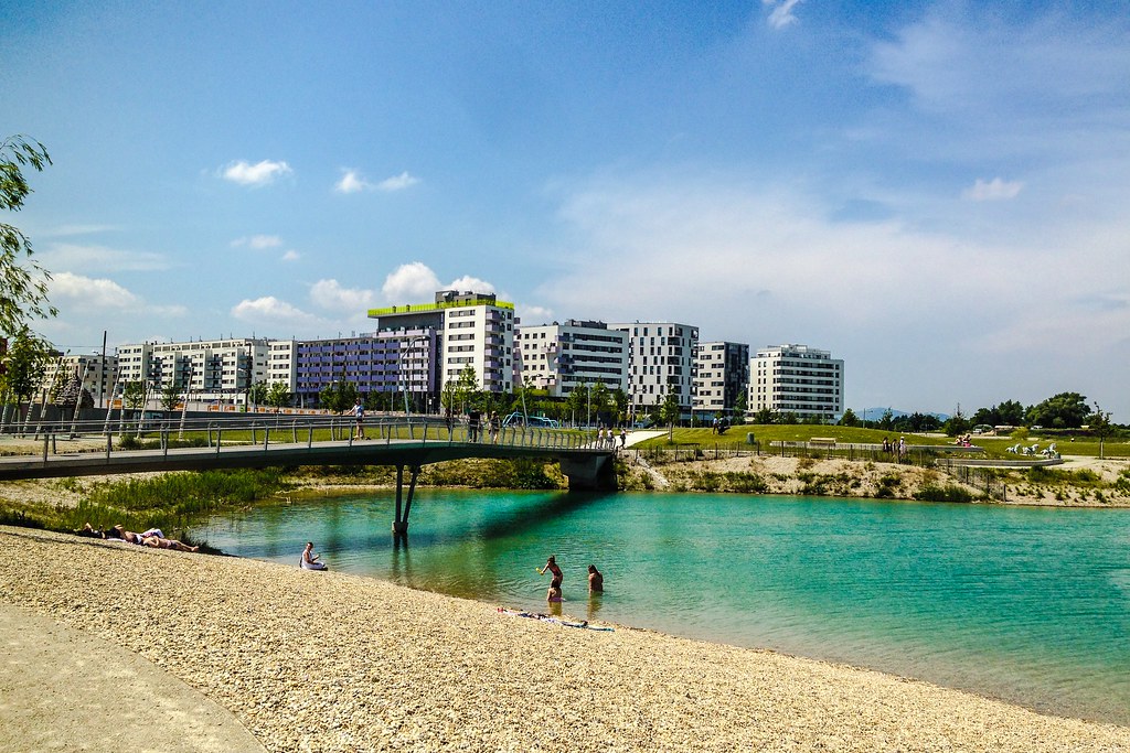 a pristine beach at vienna