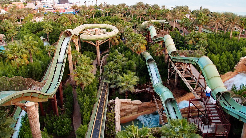 water slides