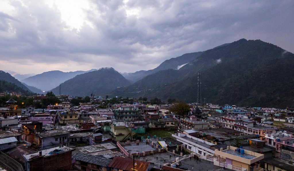 A view of Barkot town