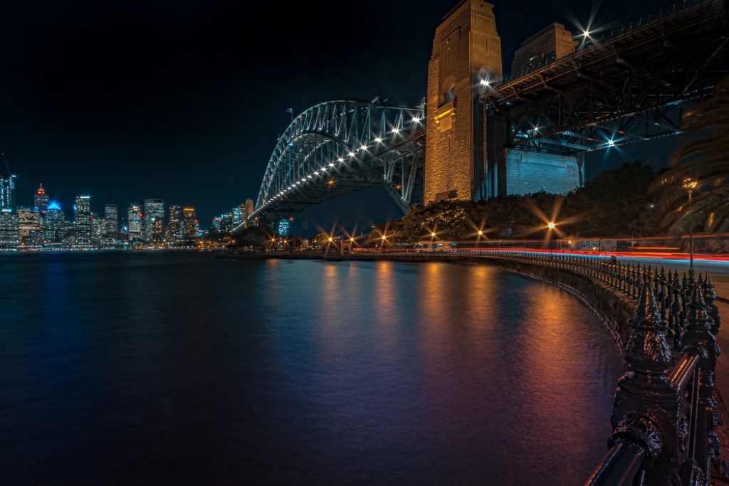 Sydney Harbour Bridge at night