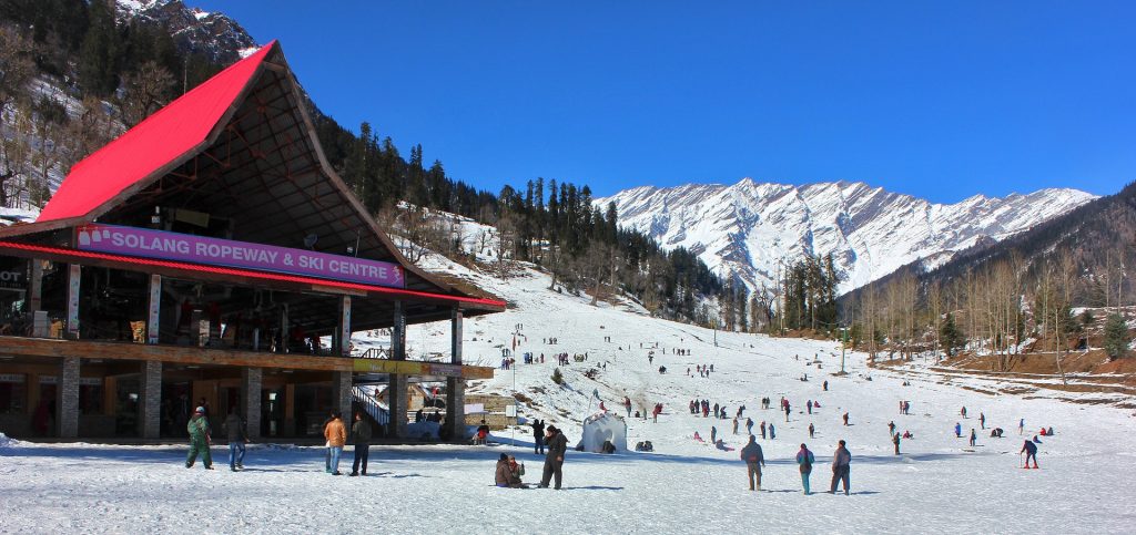 snow-tipped mountains in India
