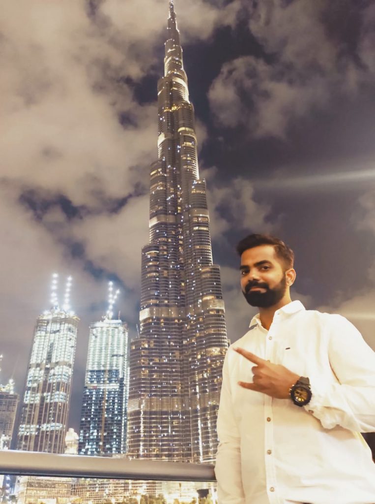 infront of Burj Khalifa