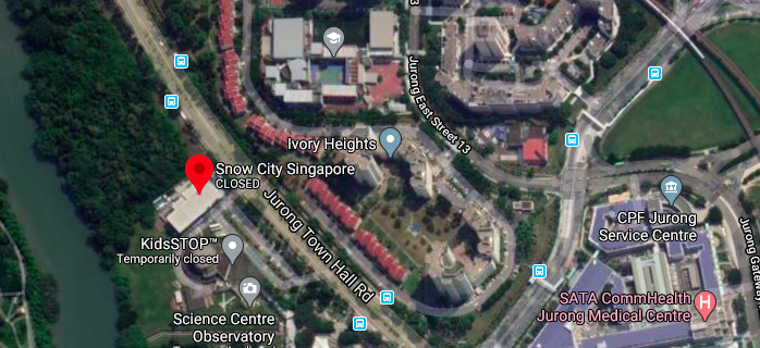 Location of the Snow City Singapore