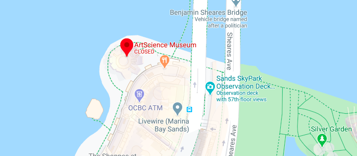 Location of the ArtScience Museum