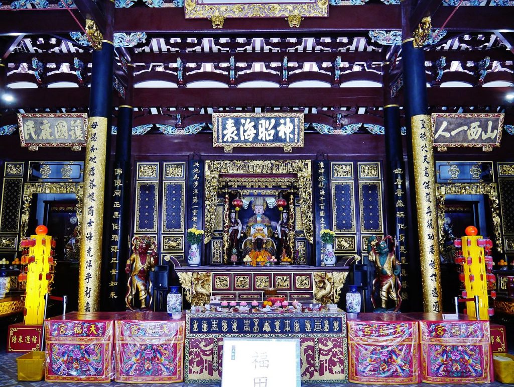 Deities in Thian Hock Keng in Singapore