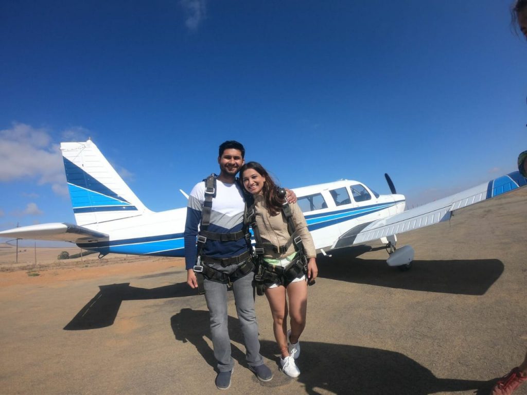 A couple posing for a picture in South Africa