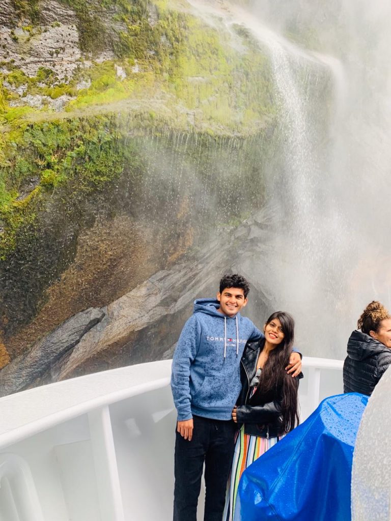 A couple in their honeymoon trip