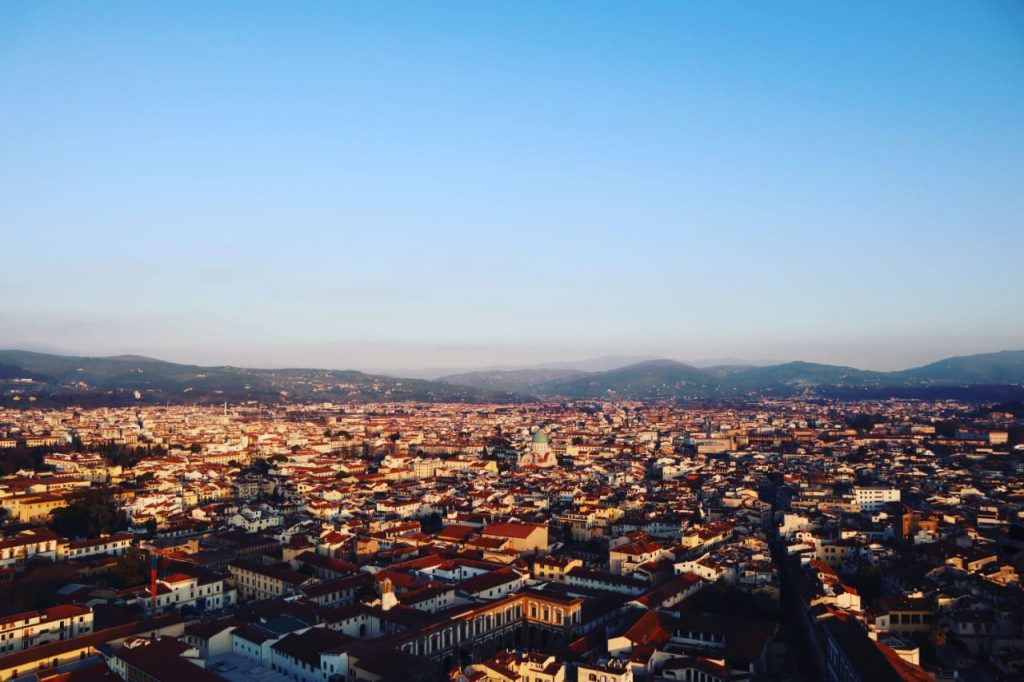 A picture of the entire view of city in Italy