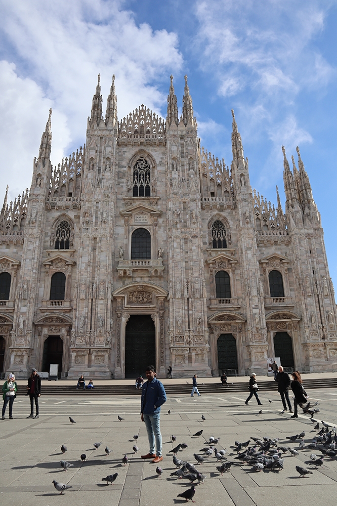 An view of the picturesque Milan Cathedral