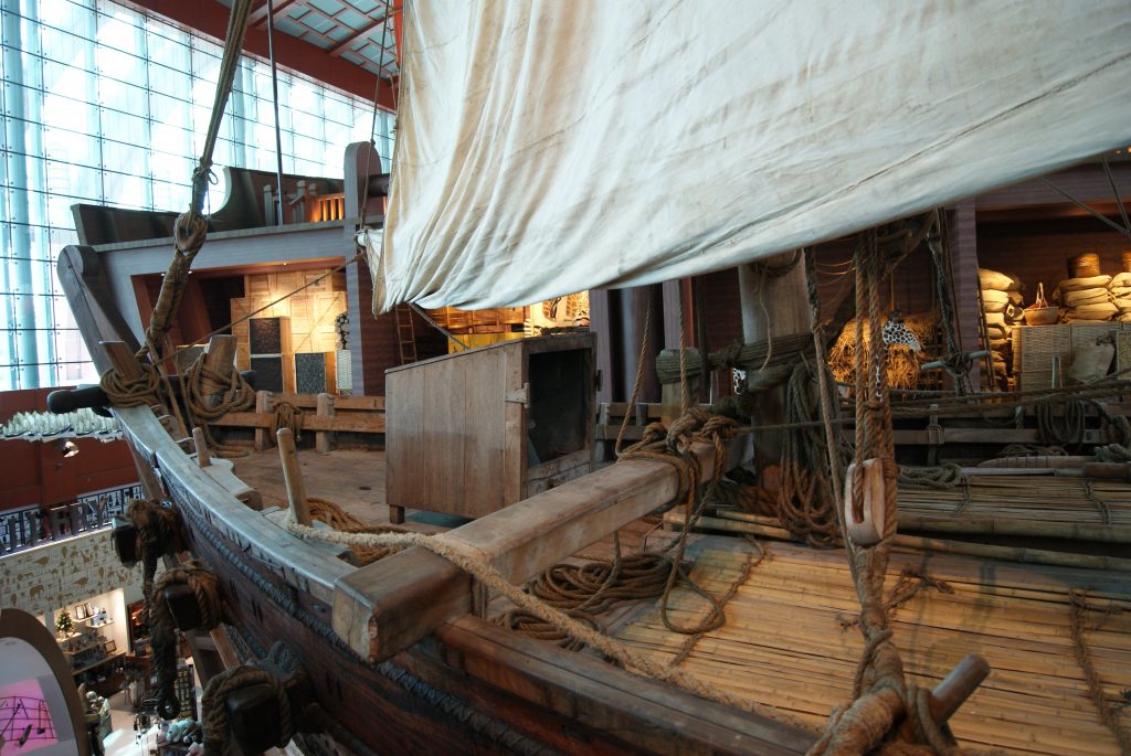 the replica of Jewel of Muscat in the Maritime experiential museum