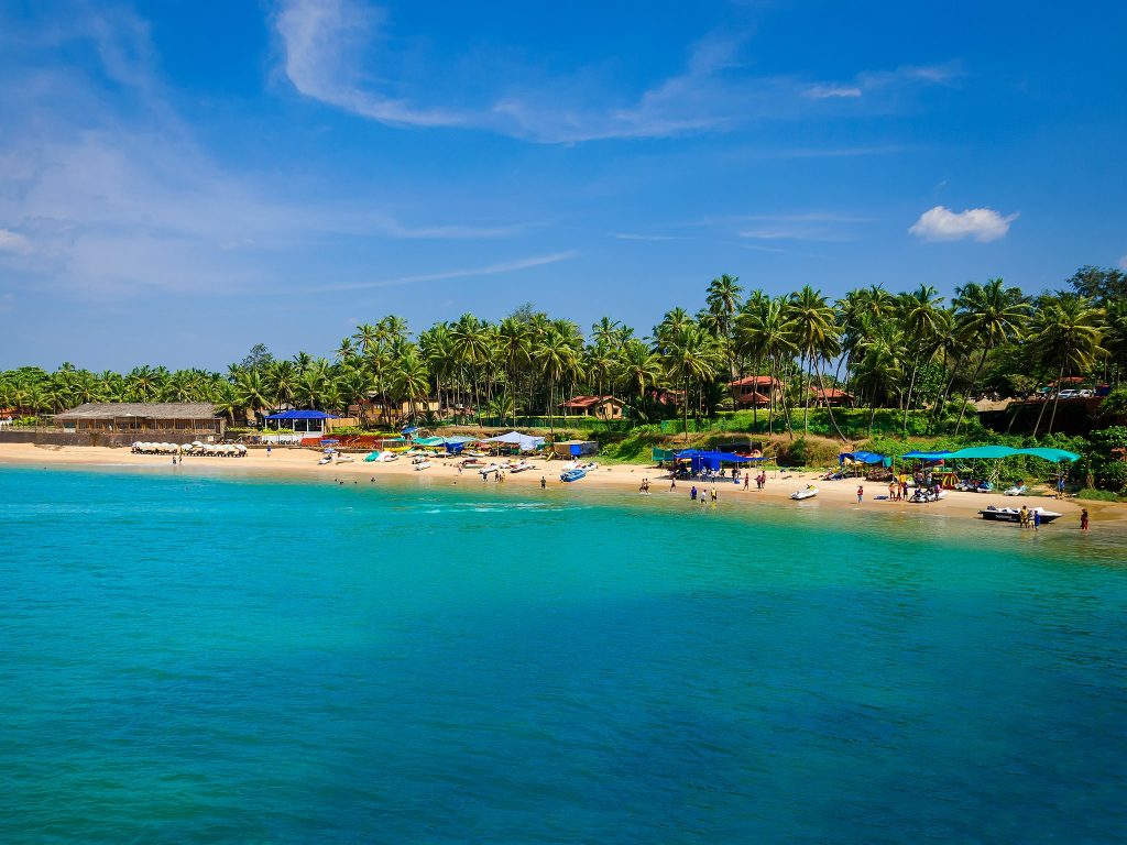 A beach in Goa, one of the top places in india