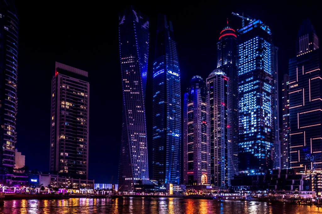 night at Dubai Marina