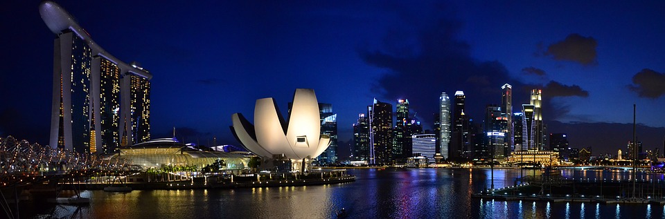The view of Singapore at Night