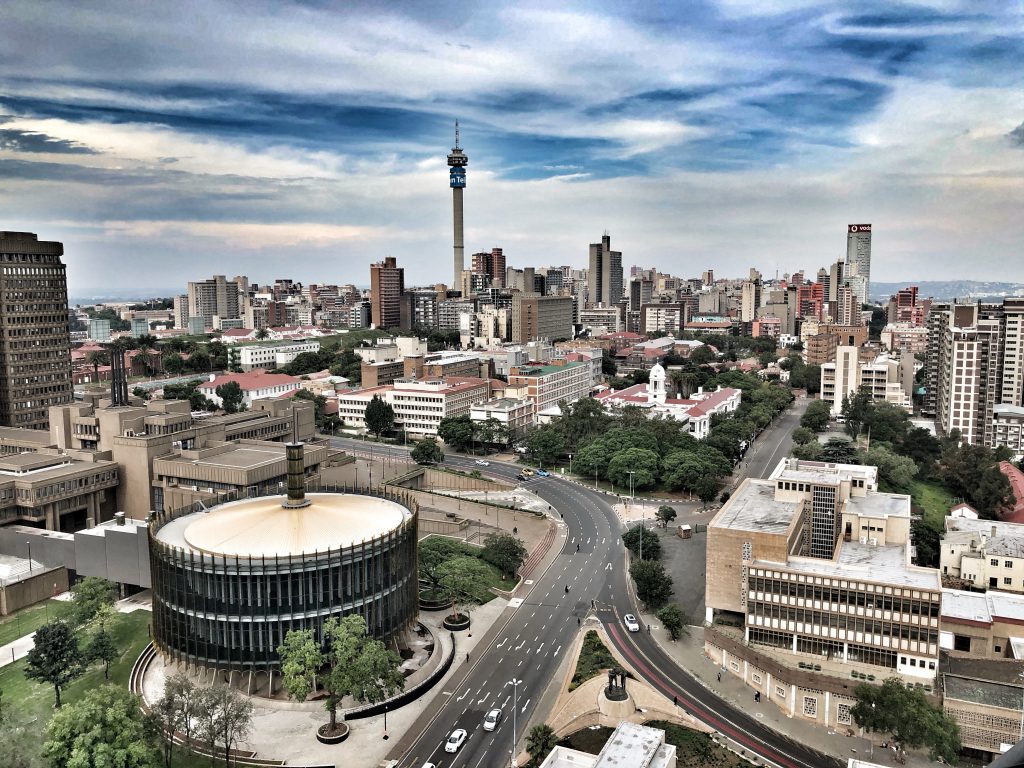 Aerial view of Johannesburg