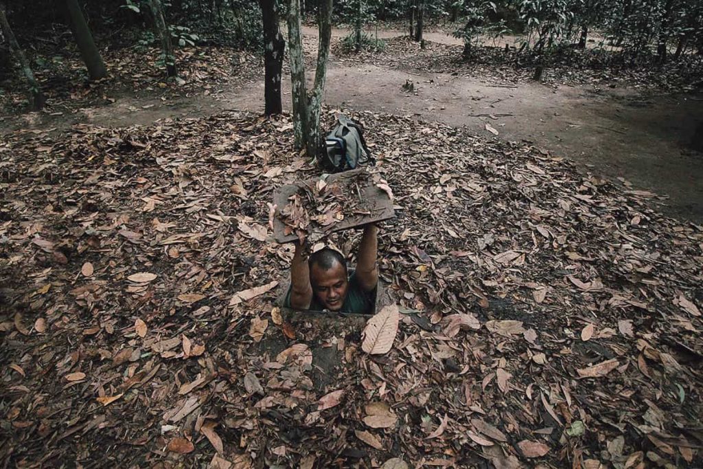 One of the trap in cu chi tunnel