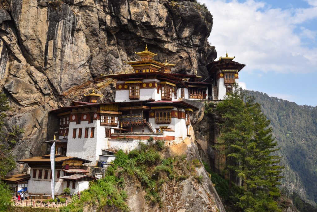 Tiger's nest in the paro valley in Bhutan