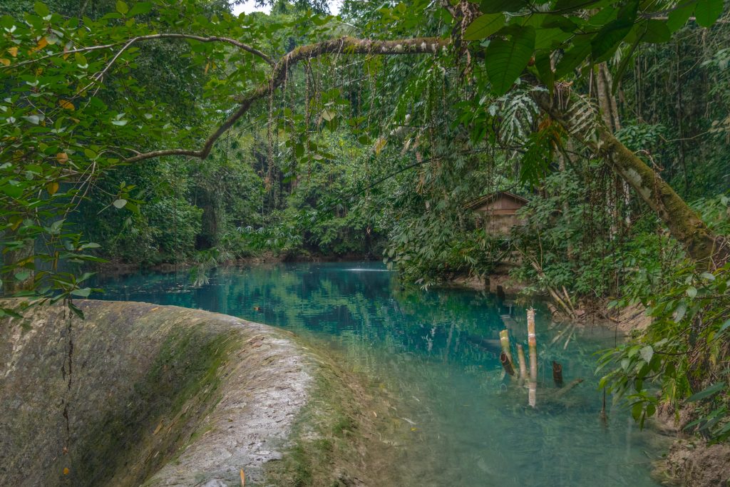 The colourful Kawasan waterfalls
