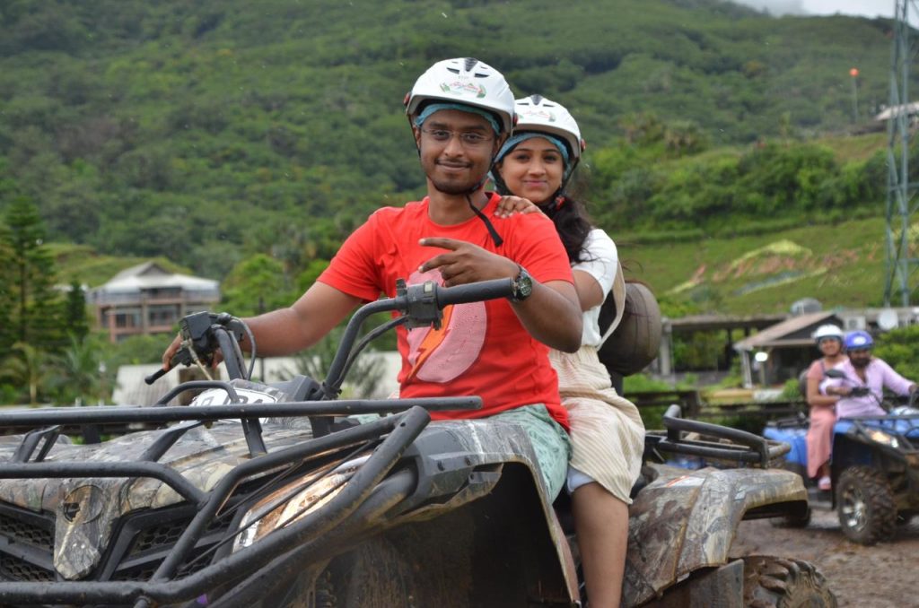 Quad biking with wife