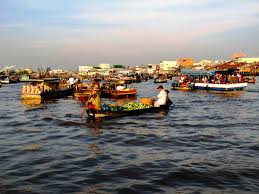 Cai Rang Floating Market In Ho Chi MInh, Vietnam