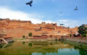 the red sand stone structure of jaigarh fort