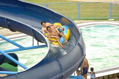 water ride with kids