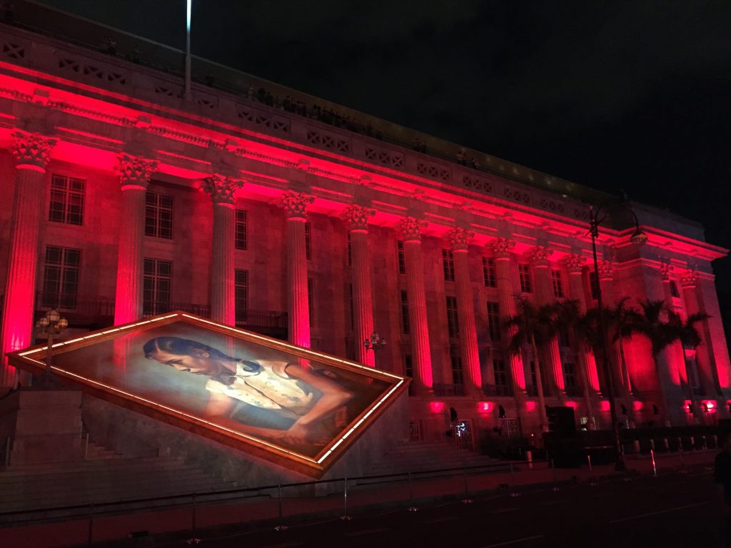 Front view design of the National gallery singapore
