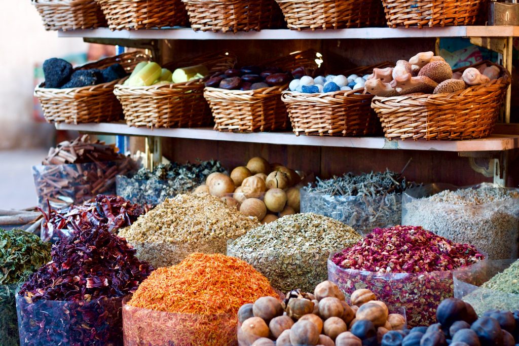 A market in Dubai where you can use some of the local phrases