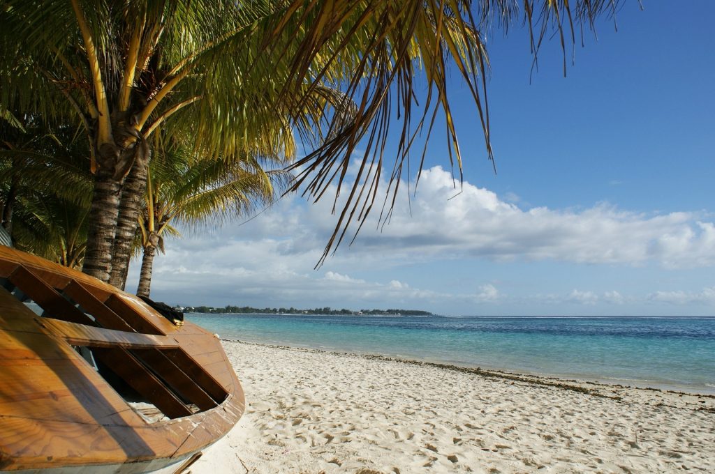 Ocean boat in a Beach