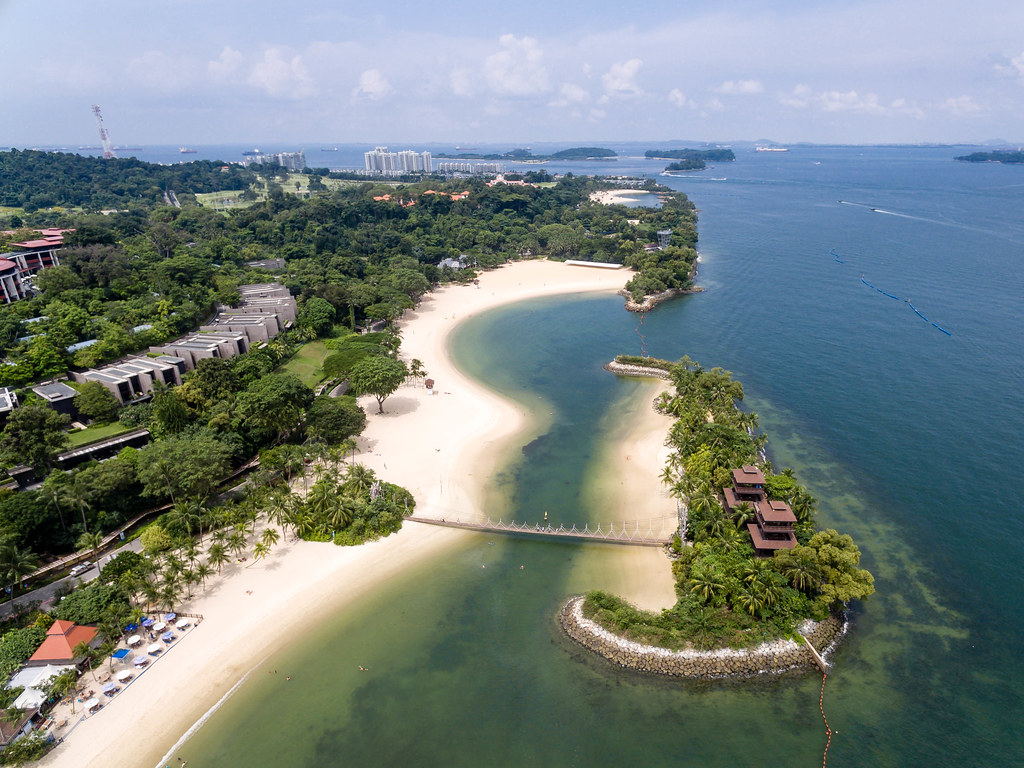 Drone view of Palawan beach