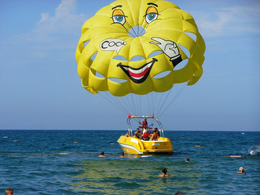 parasailing at Grand Bay