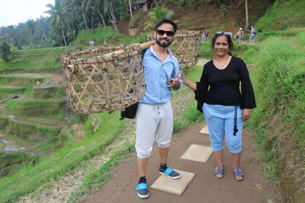 Ajinkya with his mom
