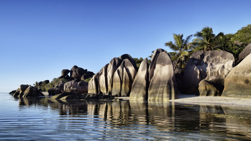 Seychelles Boulders on beach