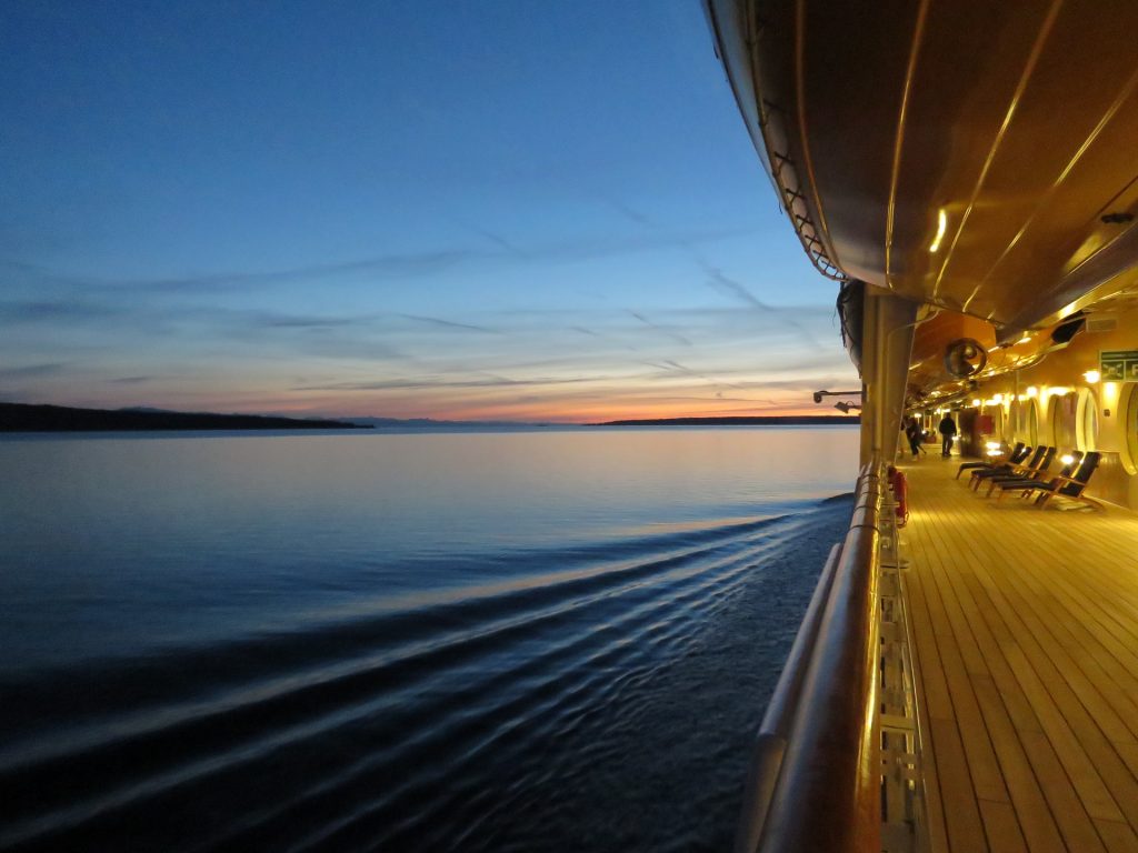 Evening on a cruise