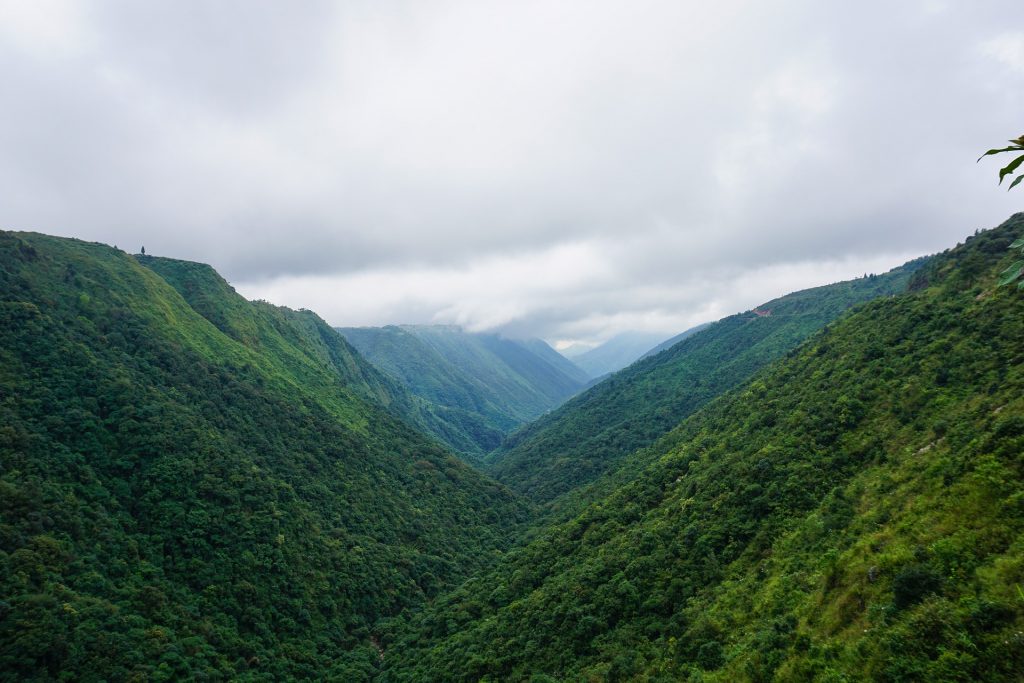 The hills in Cherrapunji, India