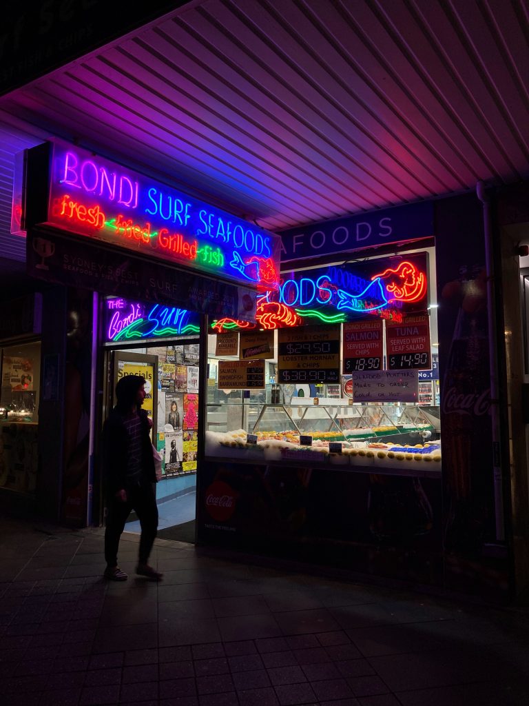 Restaurants at Bondi beach