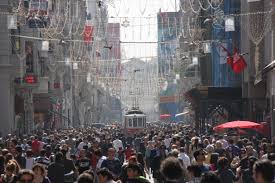 a busy afternoon in the Taksim square