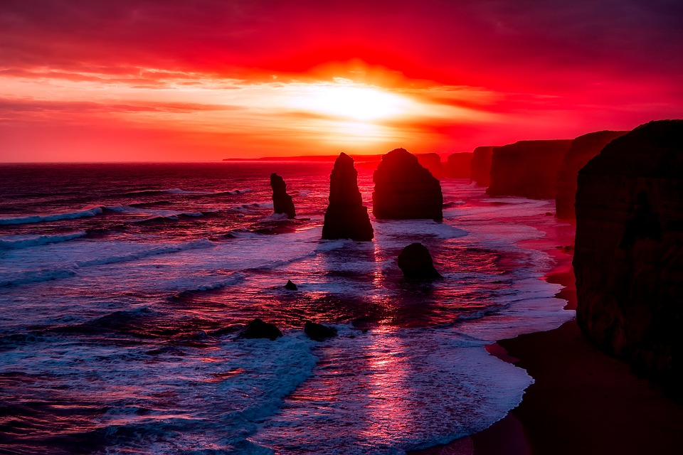 sunset at twelve apostles